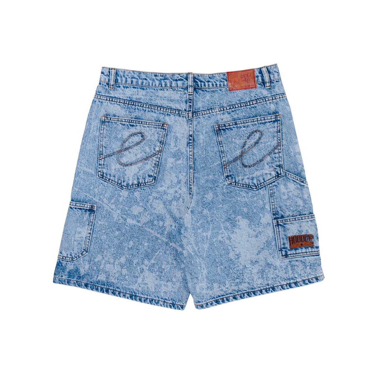 CARPENTER HEART JEAN SHORT LASER PAINT SPLATTER LIGHT WASH