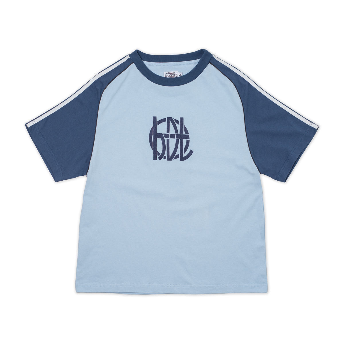 HDL LOGO WARPED JERSEY TEE NAVY/BLUE | HODDLE SKATEBOARDS