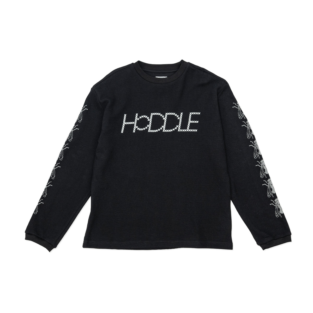 HODDLE LONG SLEEVE WAFFLE KNIT BLACK | HODDLE SKATEBOARDS