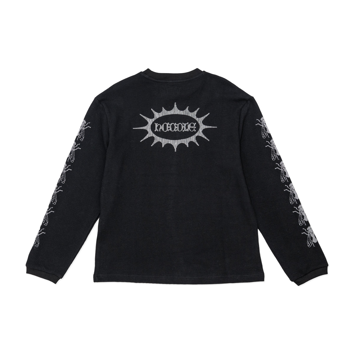 HODDLE LONG SLEEVE WAFFLE KNIT BLACK | HODDLE SKATEBOARDS