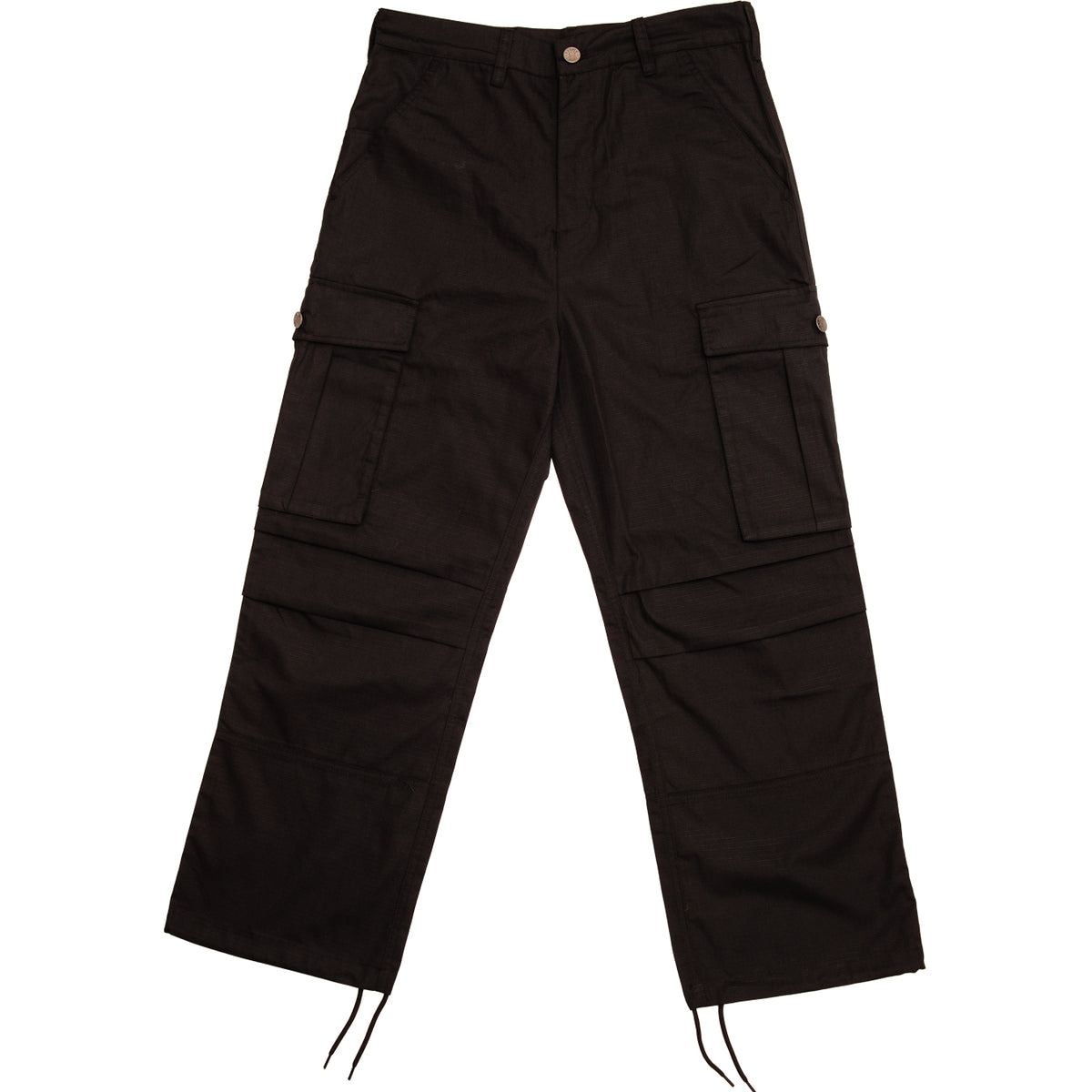 HODDLE PLEATED RIP-STOP CARGO PANTS - BLACK/BLACK | HODDLE SKATEBOARDS