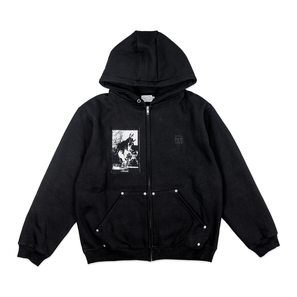 DISASTERS ZIP UP HOOD BLACK | HODDLE SKATEBOARDS