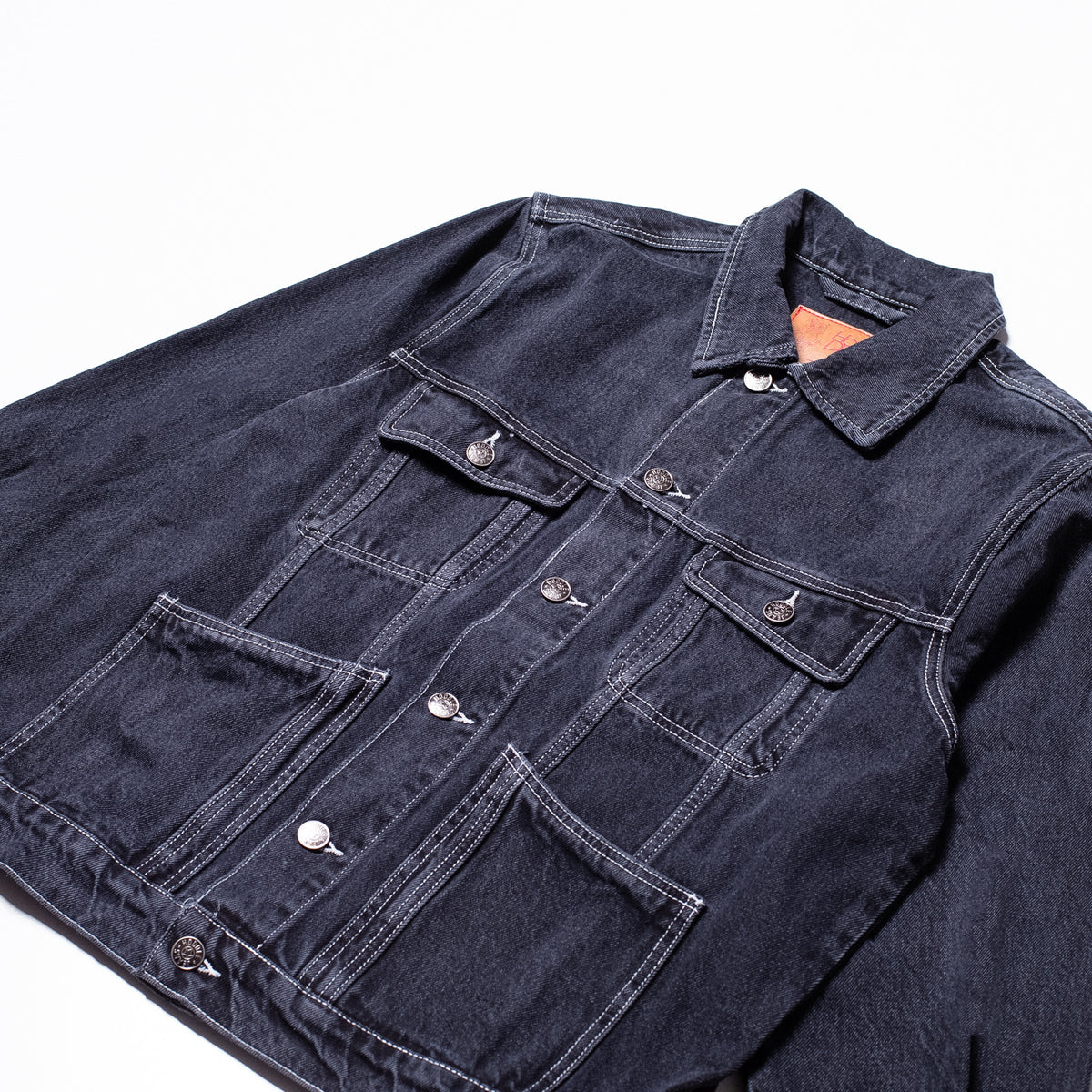 DEINM TRUCKER JACKET FADED BLACK | HODDLE SKATEBOARDS