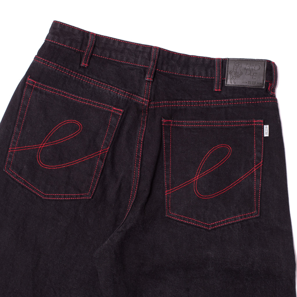 16 OUNCE DENIM RANGER JEAN  BLACK / RED STICH