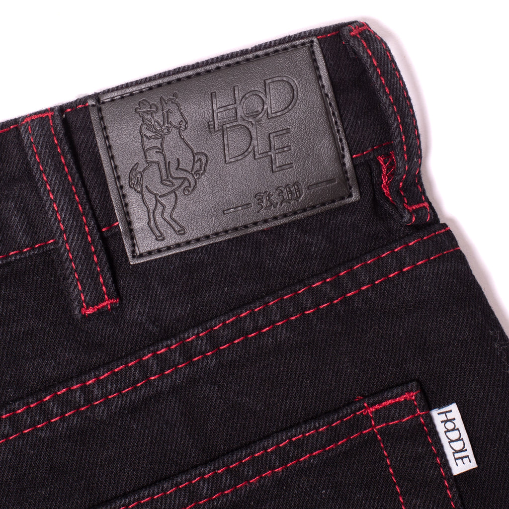 16 OUNCE DENIM RANGER JEAN  BLACK / RED STICH