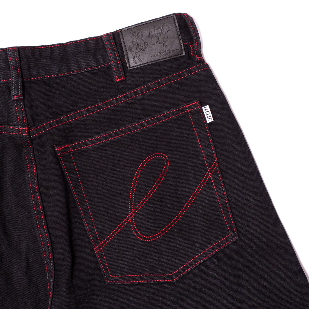 16 OUNCE DENIM RANGER JEAN  BLACK / RED STICH