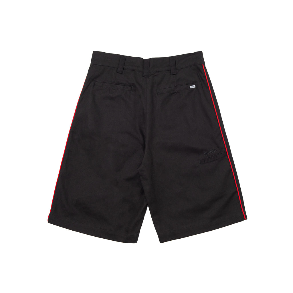 BERMUDA SHORT BLACK/ RED PIPING