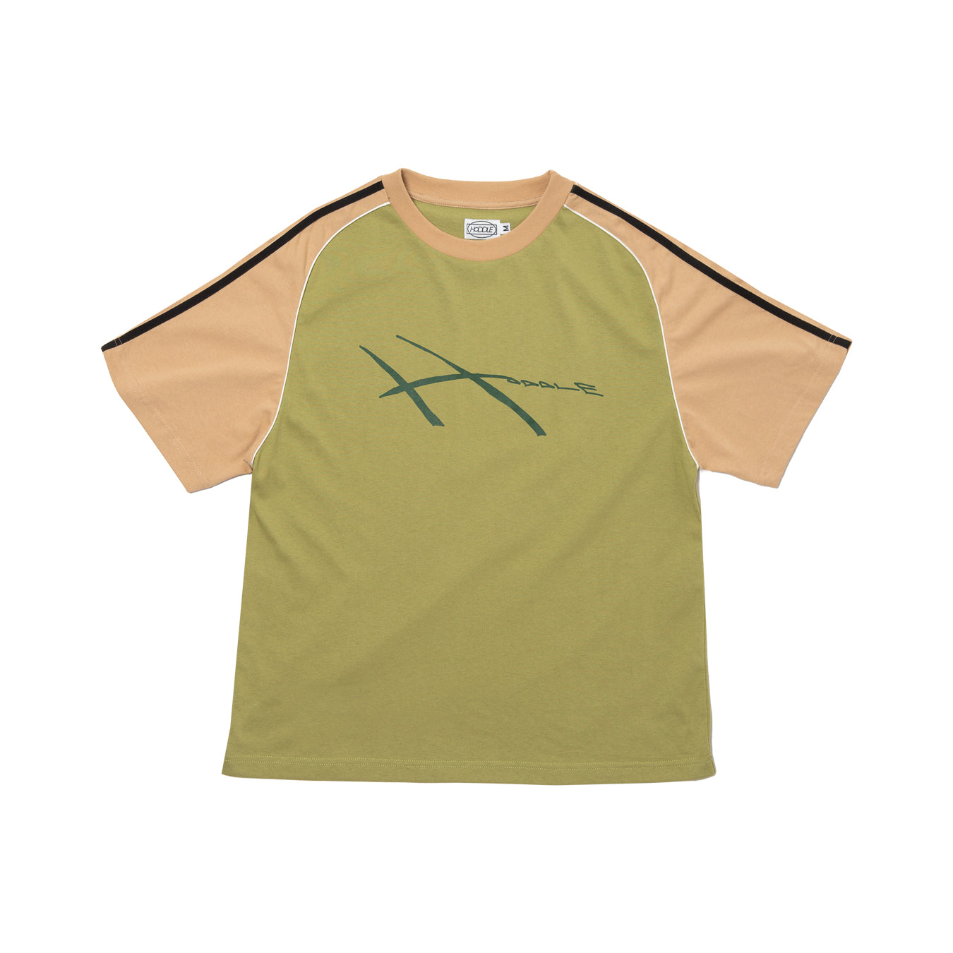HODDLE WARPED JERSEY TEE - LIGHT GREEN / KHAKI | HODDLE SKATEBOARDS