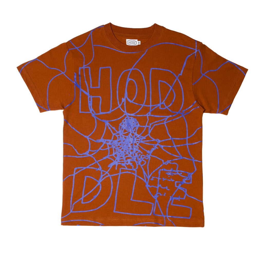 WEB ALL OVER PRINT TEE BROWN/BLUE