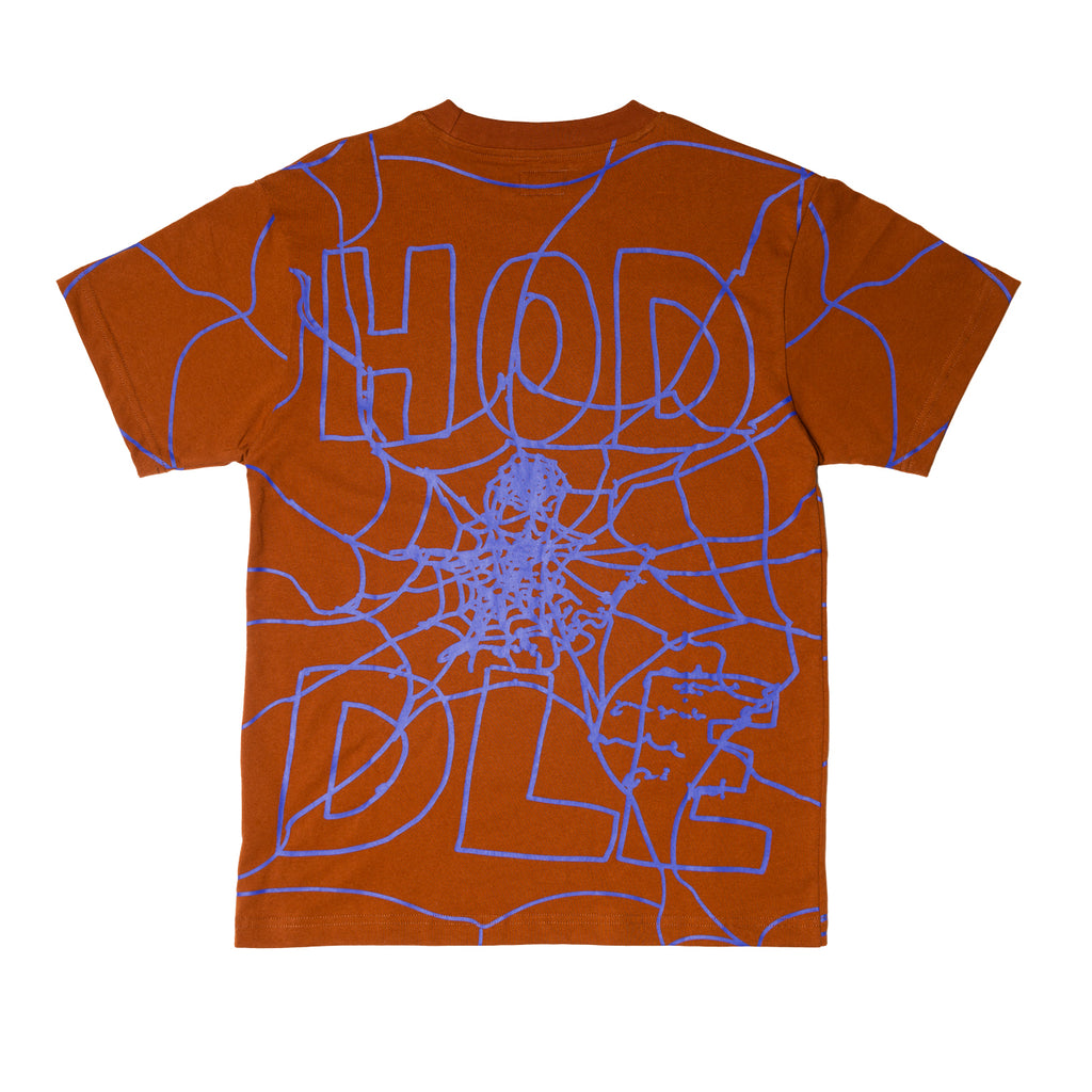 WEB ALL OVER PRINT TEE BROWN/BLUE