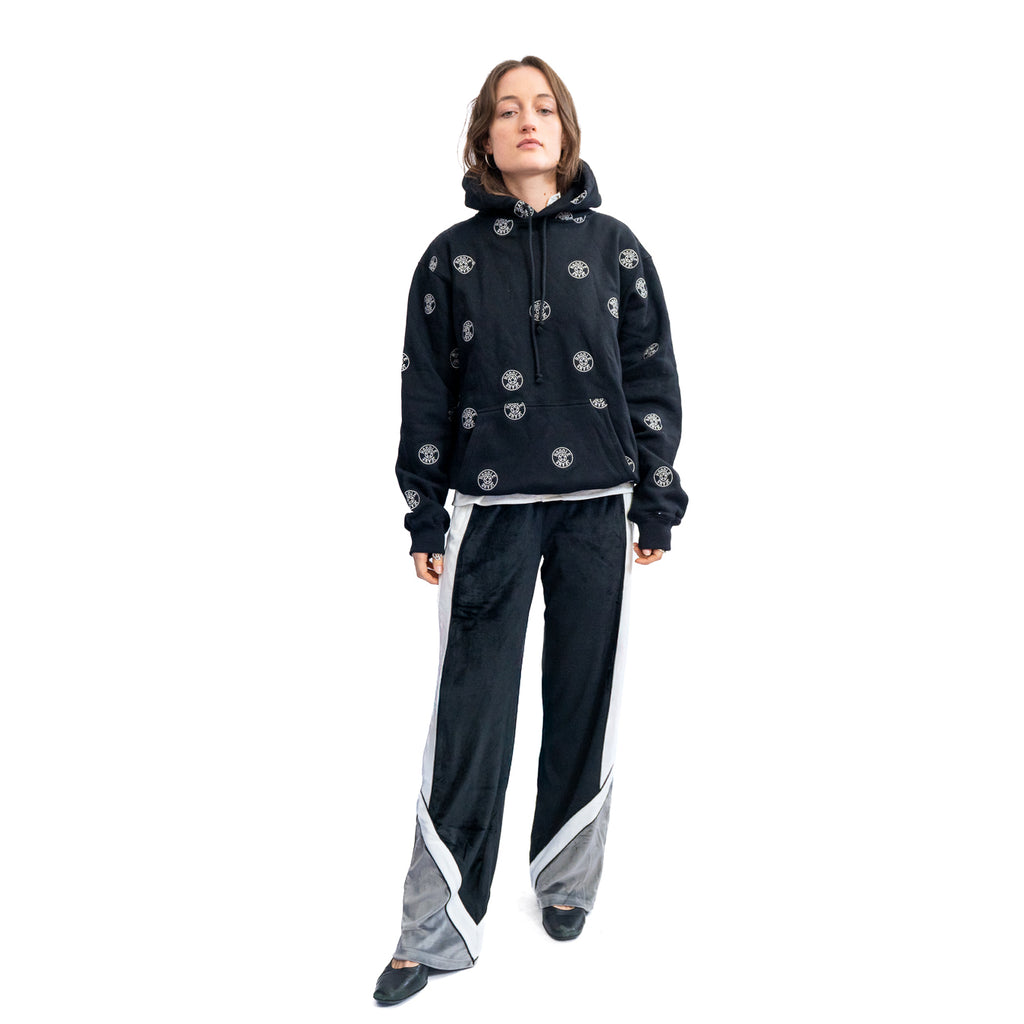 HODDLE JEANS DOT LOGO HOODIE BLACK