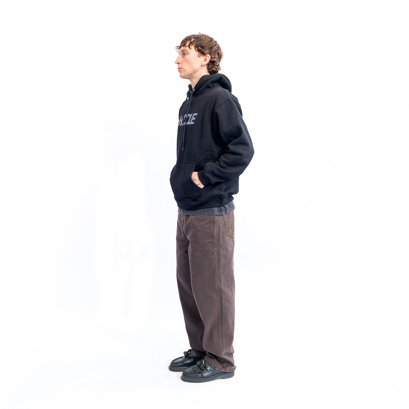 HODDLE OG LOGO HOOD BLACK | HODDLE SKATEBOARDS