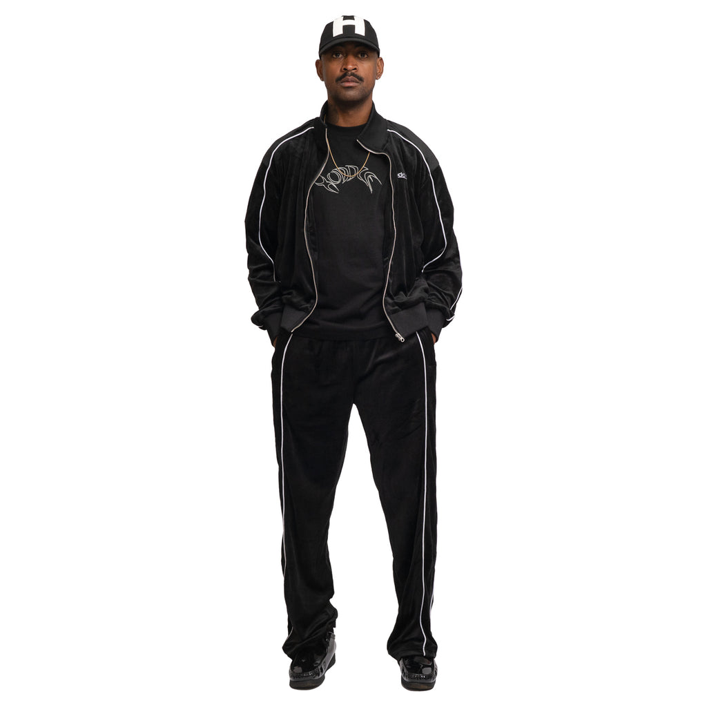 PRIMARY VELOUR TRACK TOP BLACK