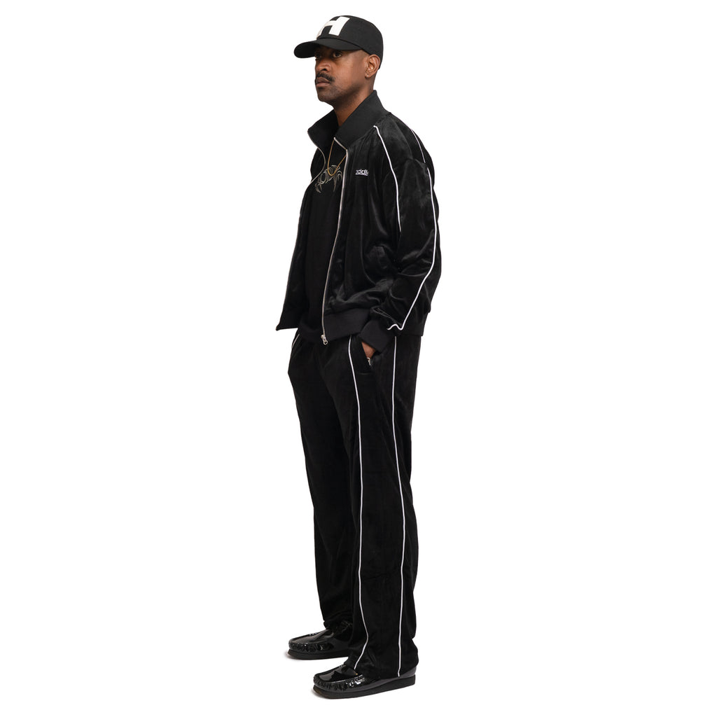 PRIMARY VELOUR TRACK TOP BLACK
