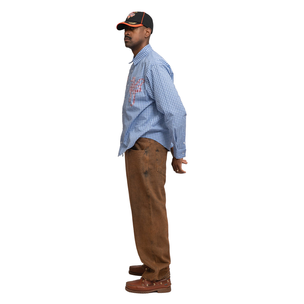 PRIMARY LOGO SHIRT GINGHAM BLUE