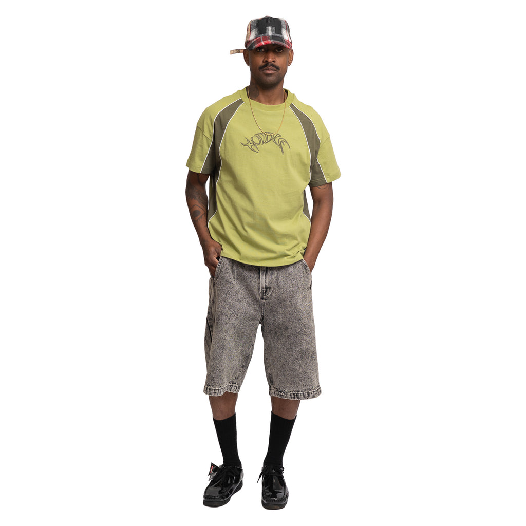 BERMUDA SHORT OVER DYE GREY DENIM