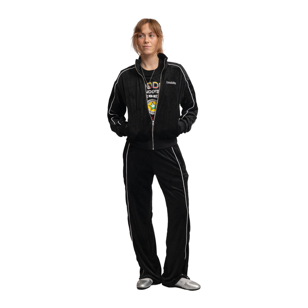 PRIMARY VELOUR TRACK TOP BLACK