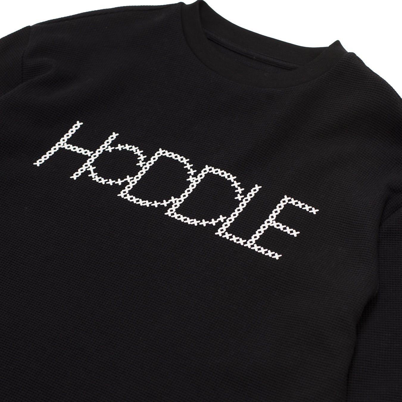 HODDLE LONG SLEEVE WAFFLE KNIT BLACK | HODDLE SKATEBOARDS