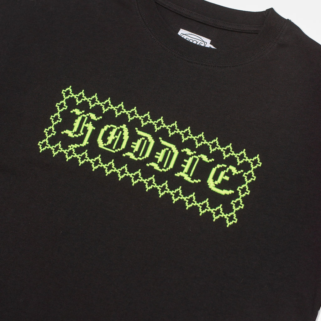HODDLE STICH TEE BLACK/GREEN | HODDLE SKATEBOARDS
