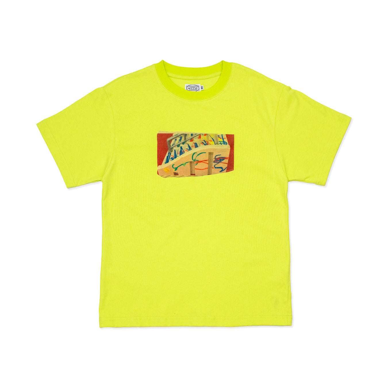 PARK TEE FLURO YELLOW | HODDLE SKATEBOARDS