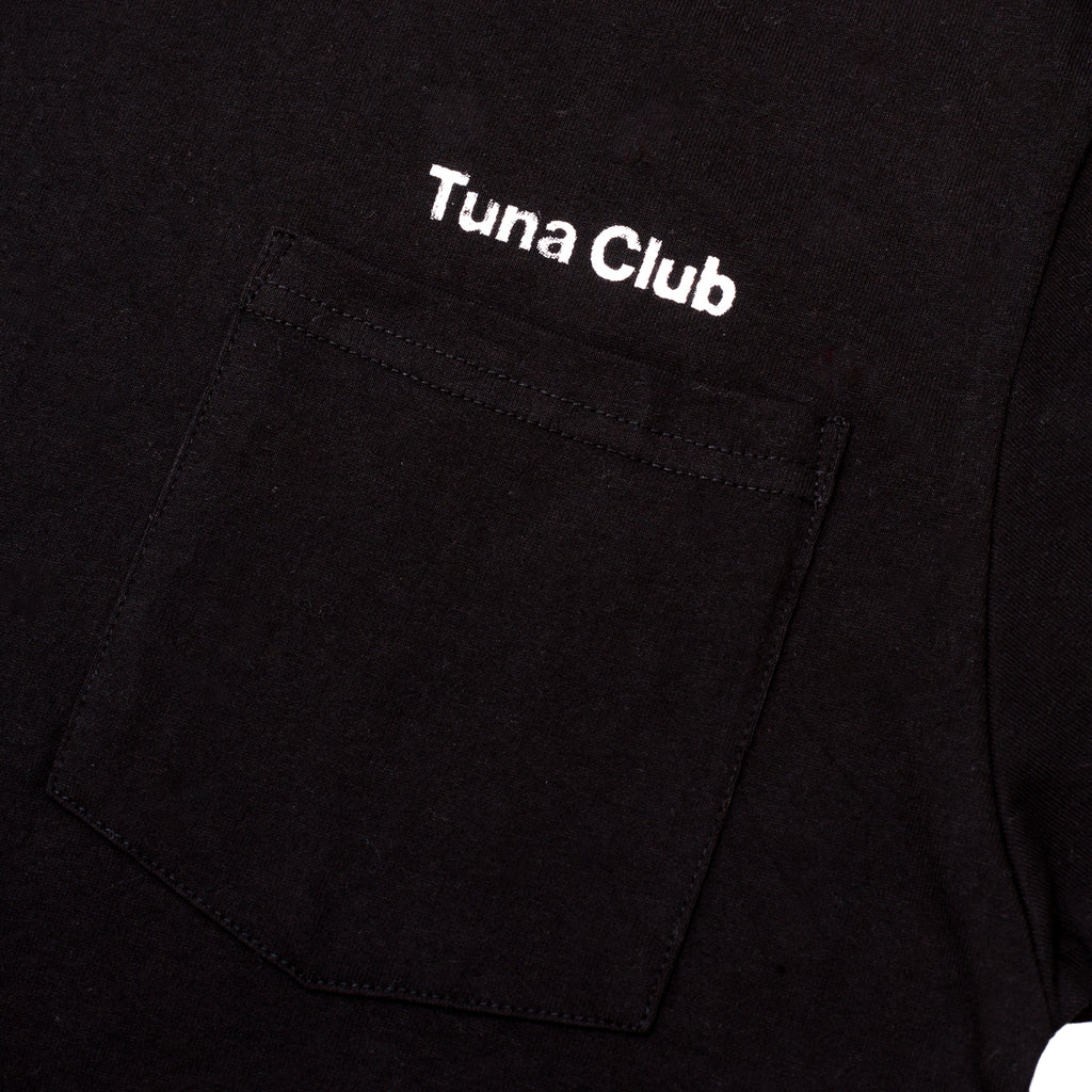 TUNA CLUB POCKET TEE  - BLACK/WHITE