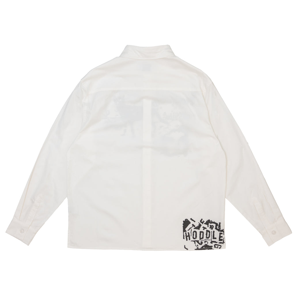 A SANE REACTION OXFORD SHIRT WHITE