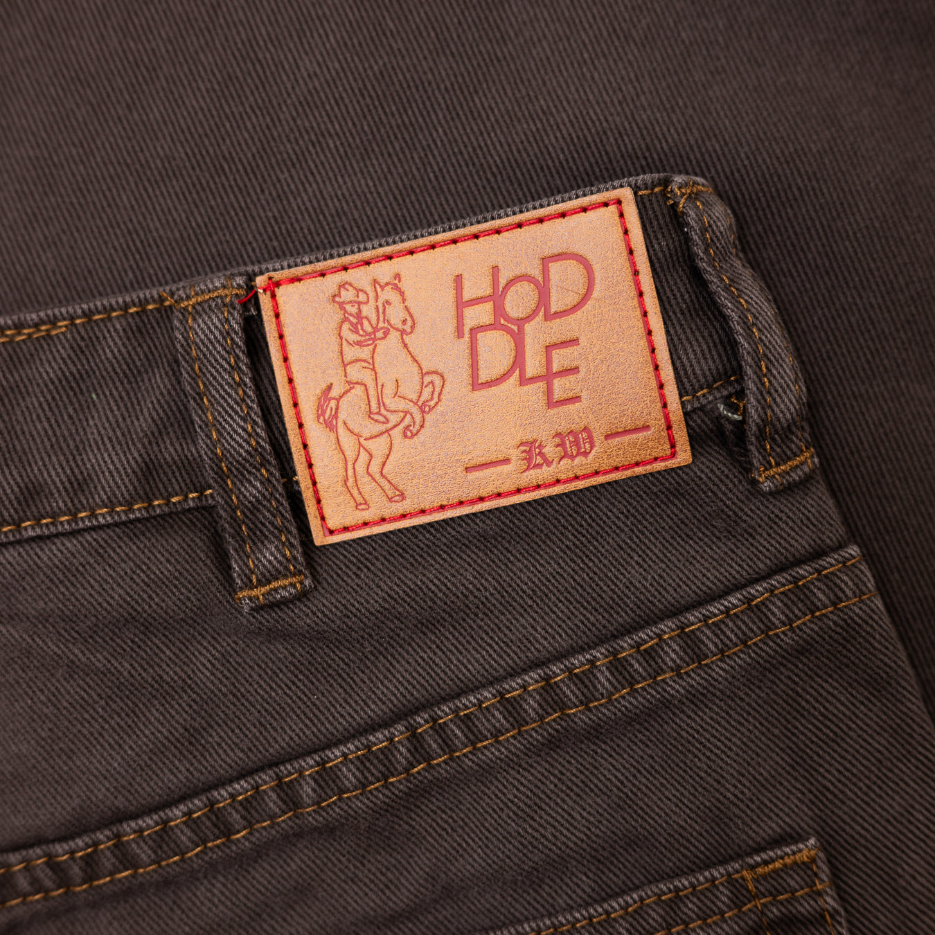 HODDLE RANGER JEAN BROWN CONTRAST STITCH | HODDLE SKATEBOARDS