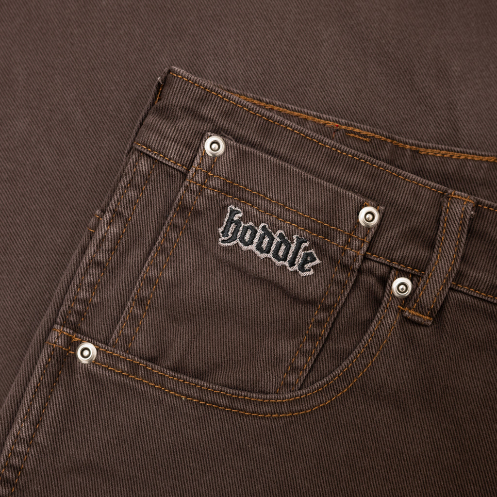 HODDLE RANGER JEAN BROWN CONTRAST STITCH