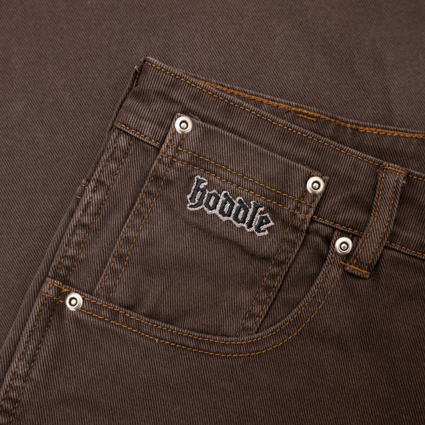 HODDLE RANGER JEAN BROWN CONTRAST STITCH | HODDLE SKATEBOARDS
