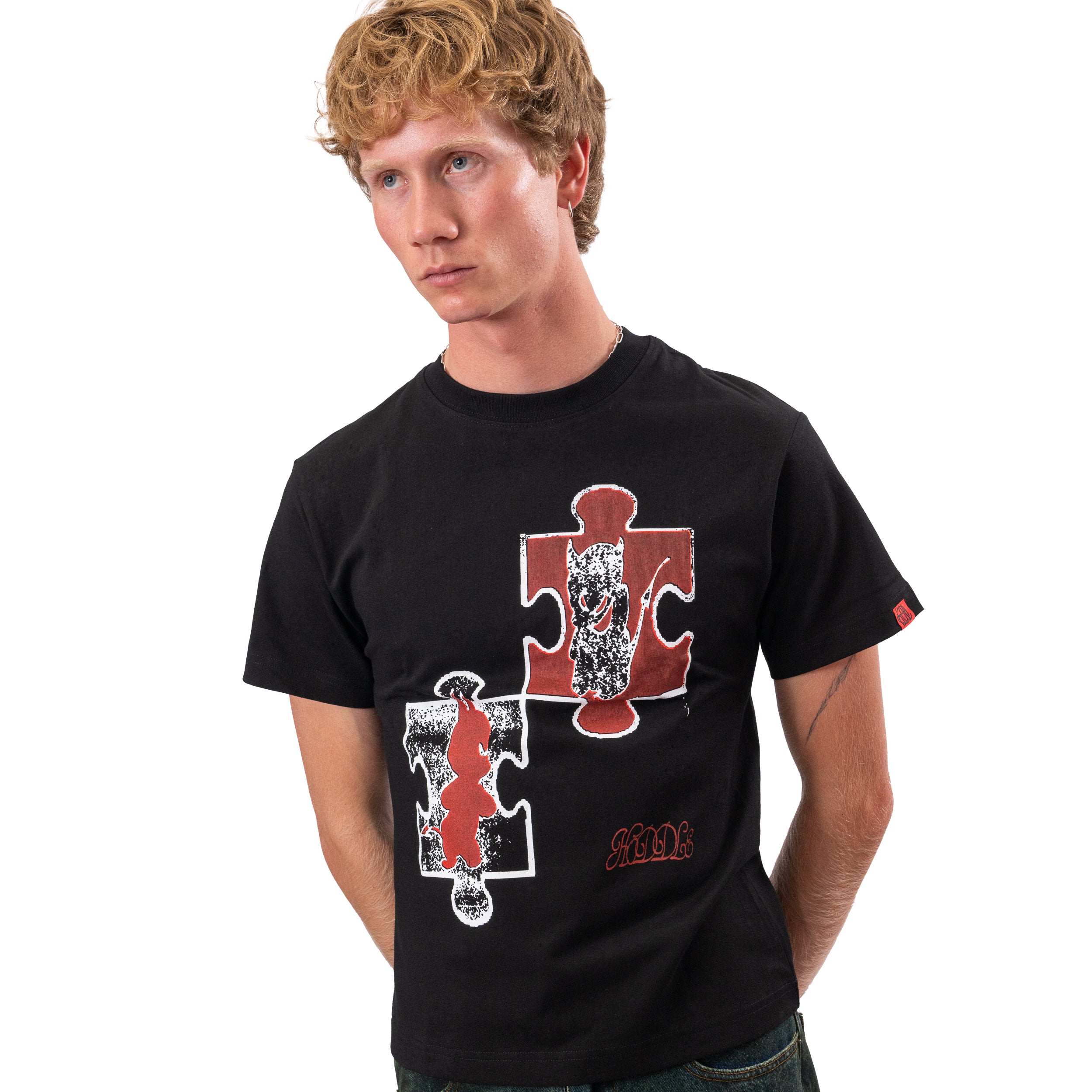 PUZZLE TEE BLACK | HODDLE SKATEBOARDS