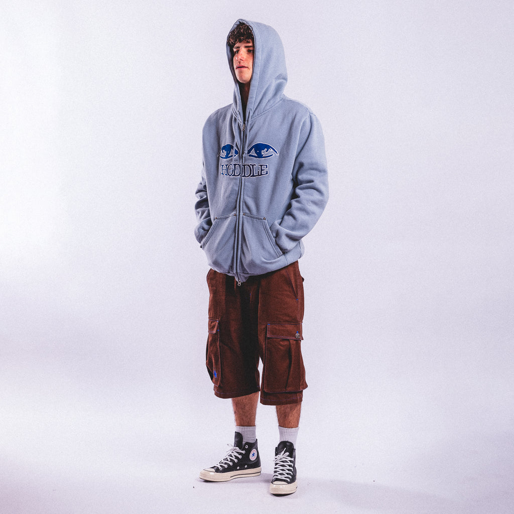 WATCHER ZIP UP HOOD BABY BLUE OVER DYE