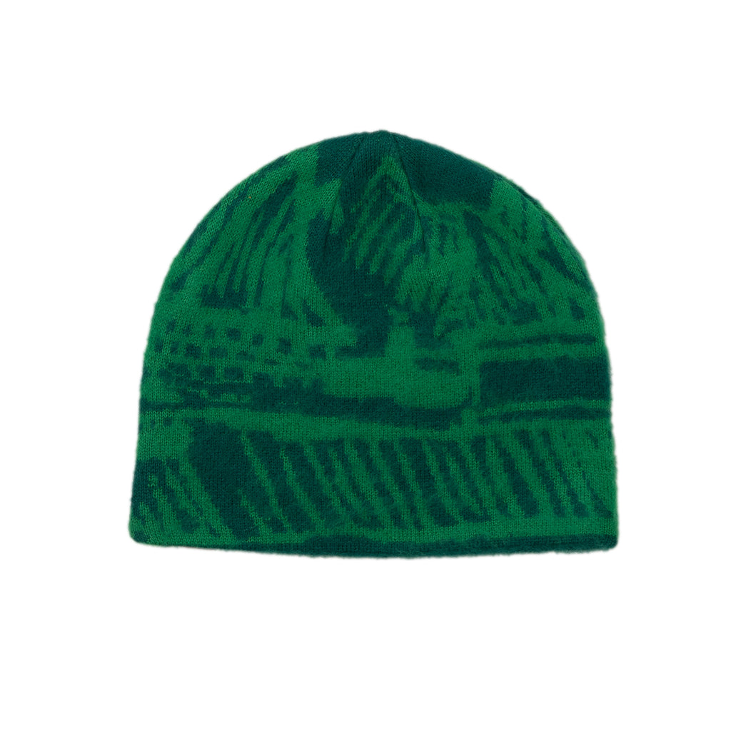 MOHAIR LANDSCAPE BEANIE GREEN