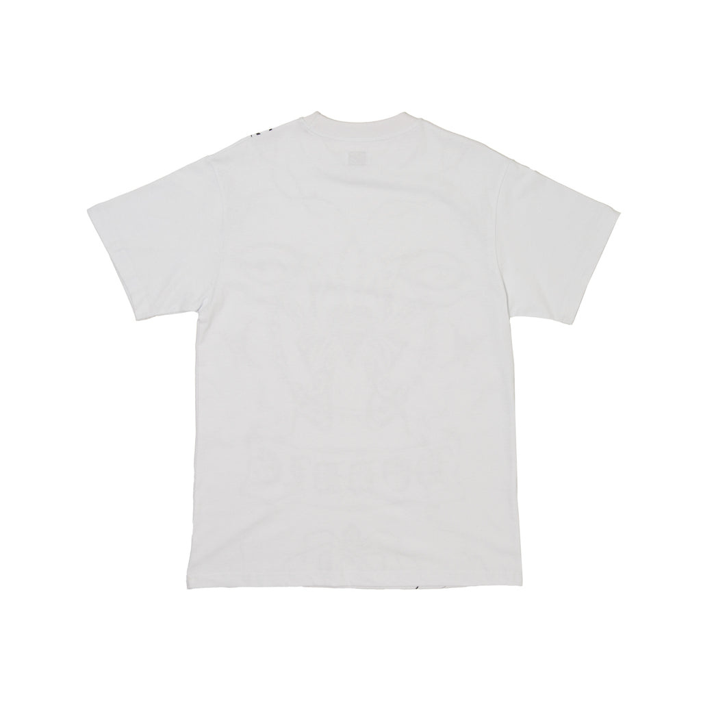 HODDLE CHAOS TEE -  WHITE/BLACK