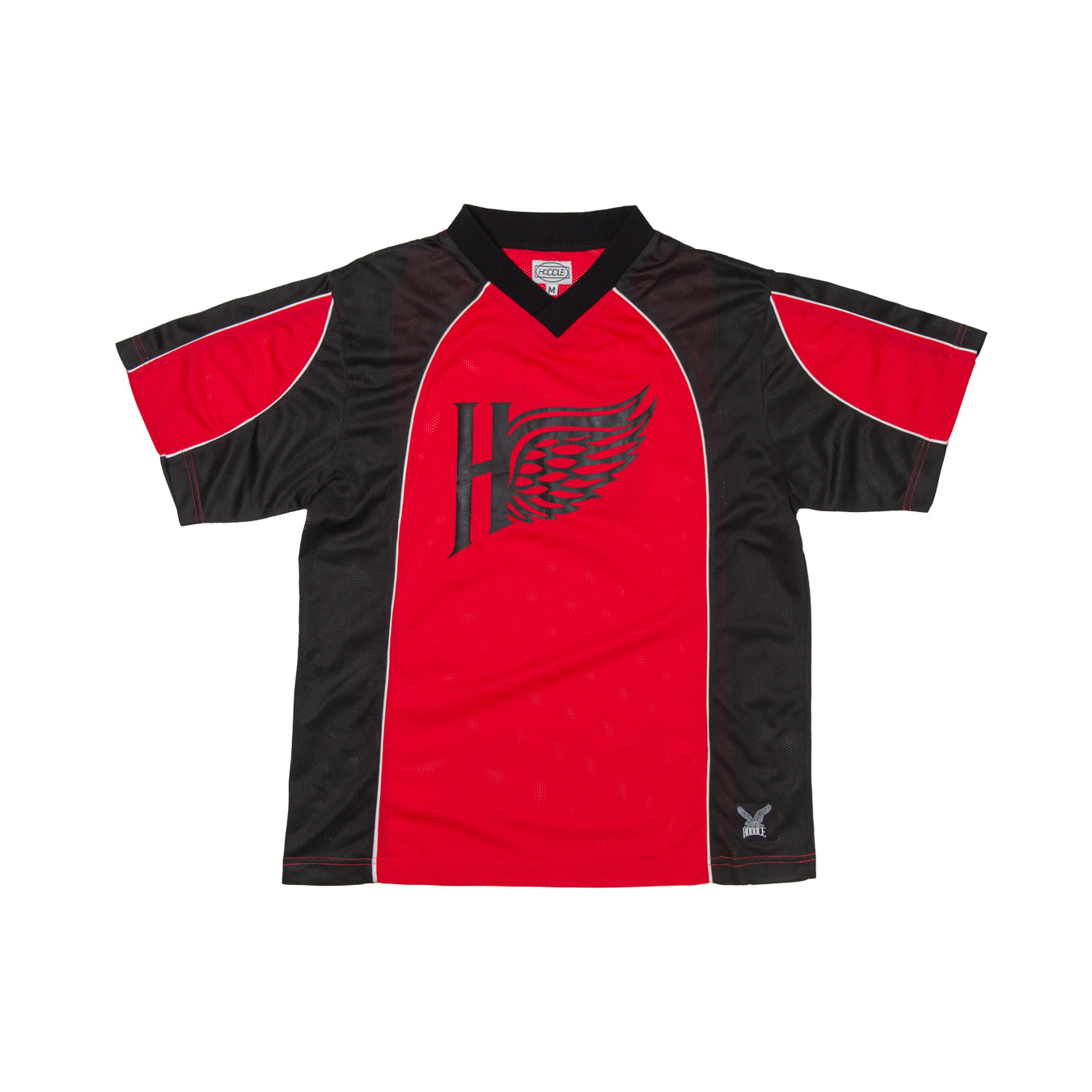 HODDLE SPIDER FOOTBALL JERSEY RED / BLACK | HODDLE SKATEBOARDS