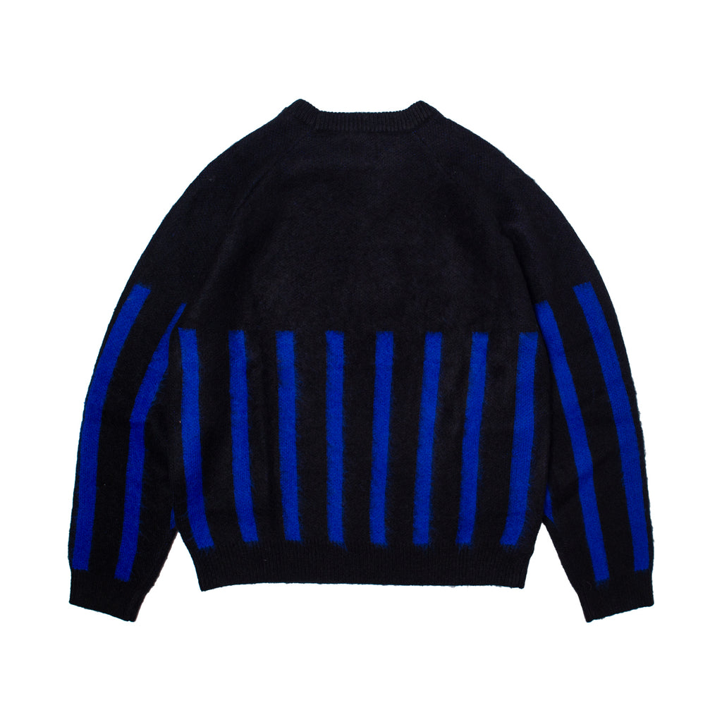 HODDLE STAR ABOVE MOHAIR FOOTBALL HEAVY WEIGHT KNIT BLACK / NAVY