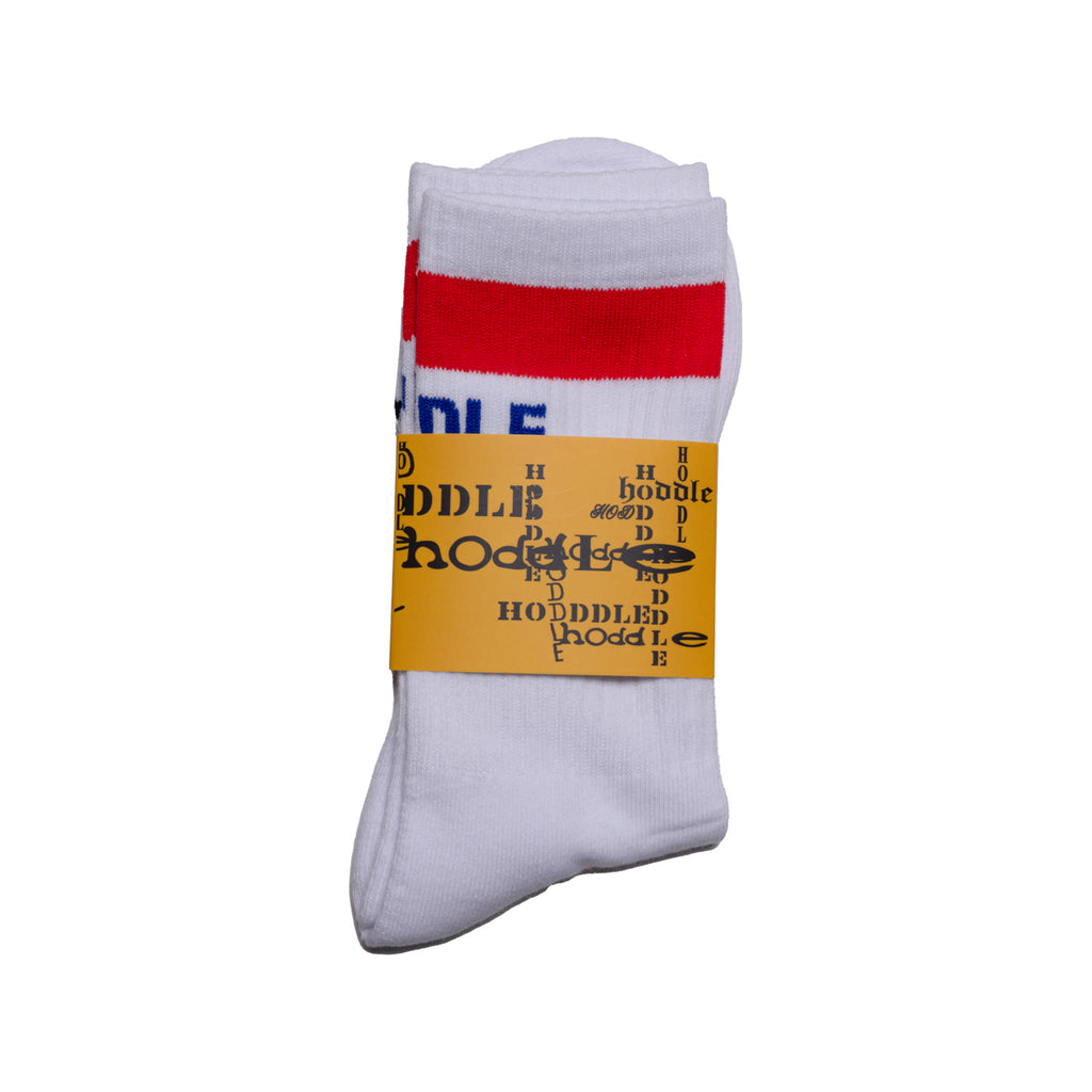 HODDLE OLD ENGLISH SOCKS WHITE