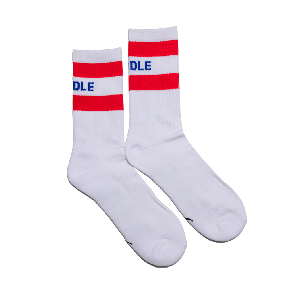 HODDLE OLD ENGLISH SOCKS WHITE