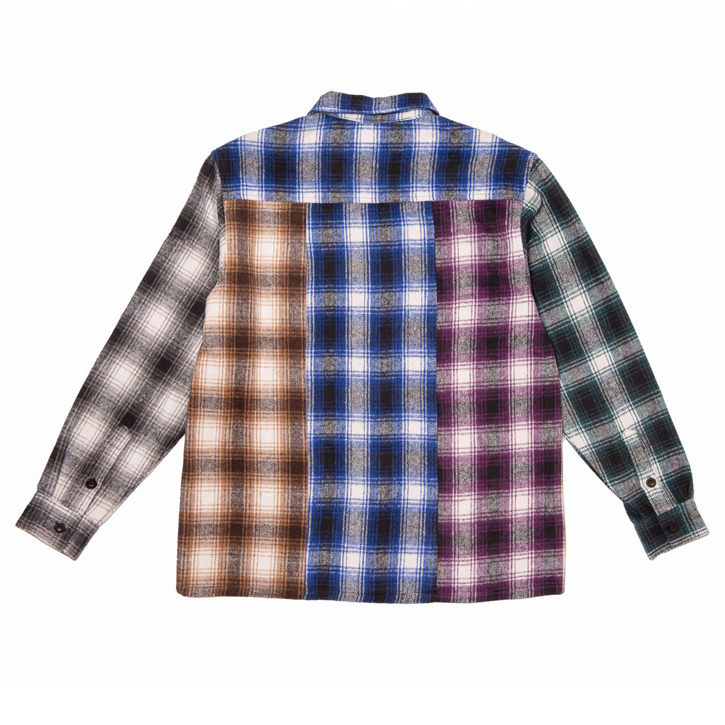 SPECTRUM FLANNEL SHIRT - ORANGE / BLUE / PURPLE