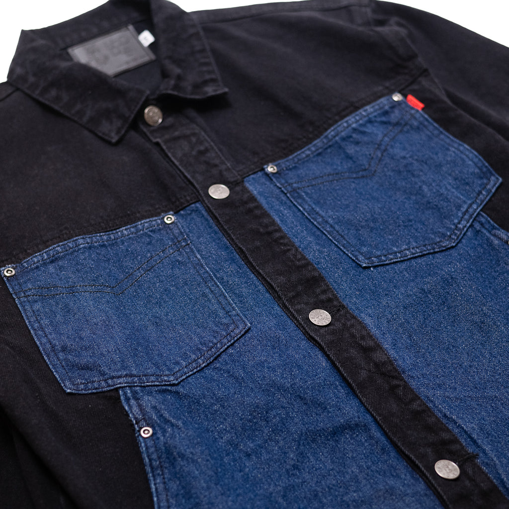 TONAL DEMIN JACKET BLACK / INDIGO