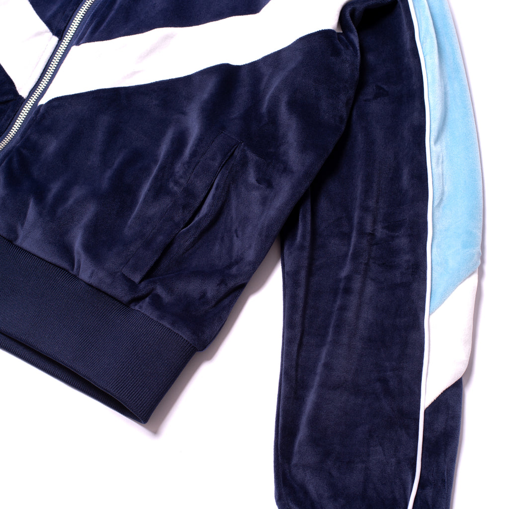 VELOUR TRACK TOP BLUE / NAVY