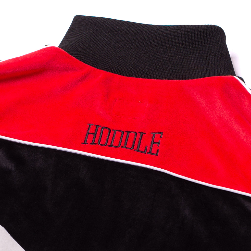 VELOUR TRACK TOP RED / BLACK