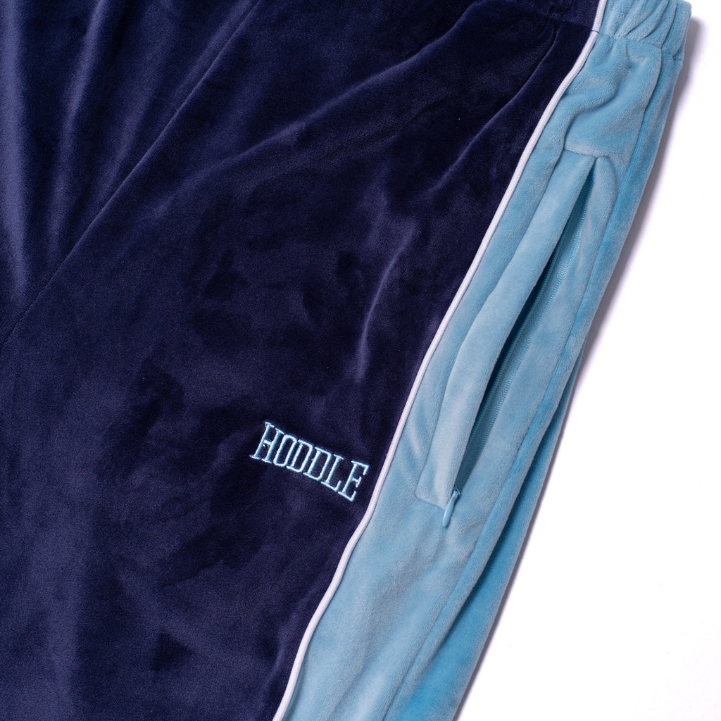 VELOUR TRACK PANTS BLUE / NAVY