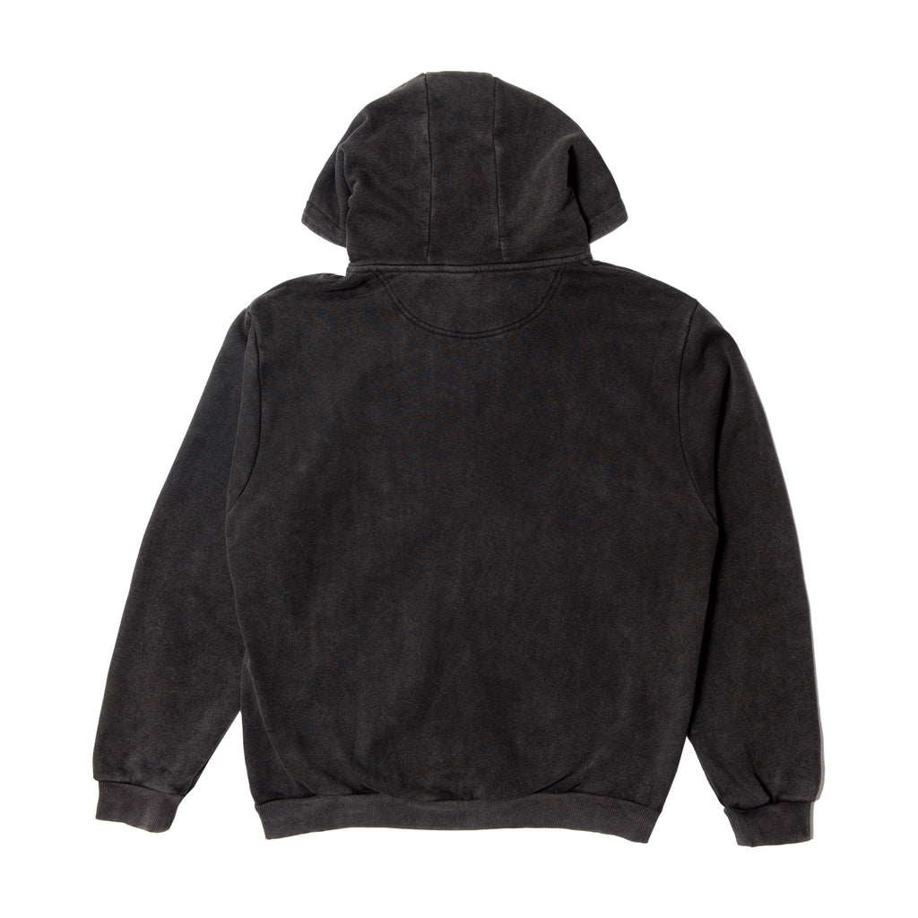 WATCHER ZIP UP HOOD BLACK  OVER DYE