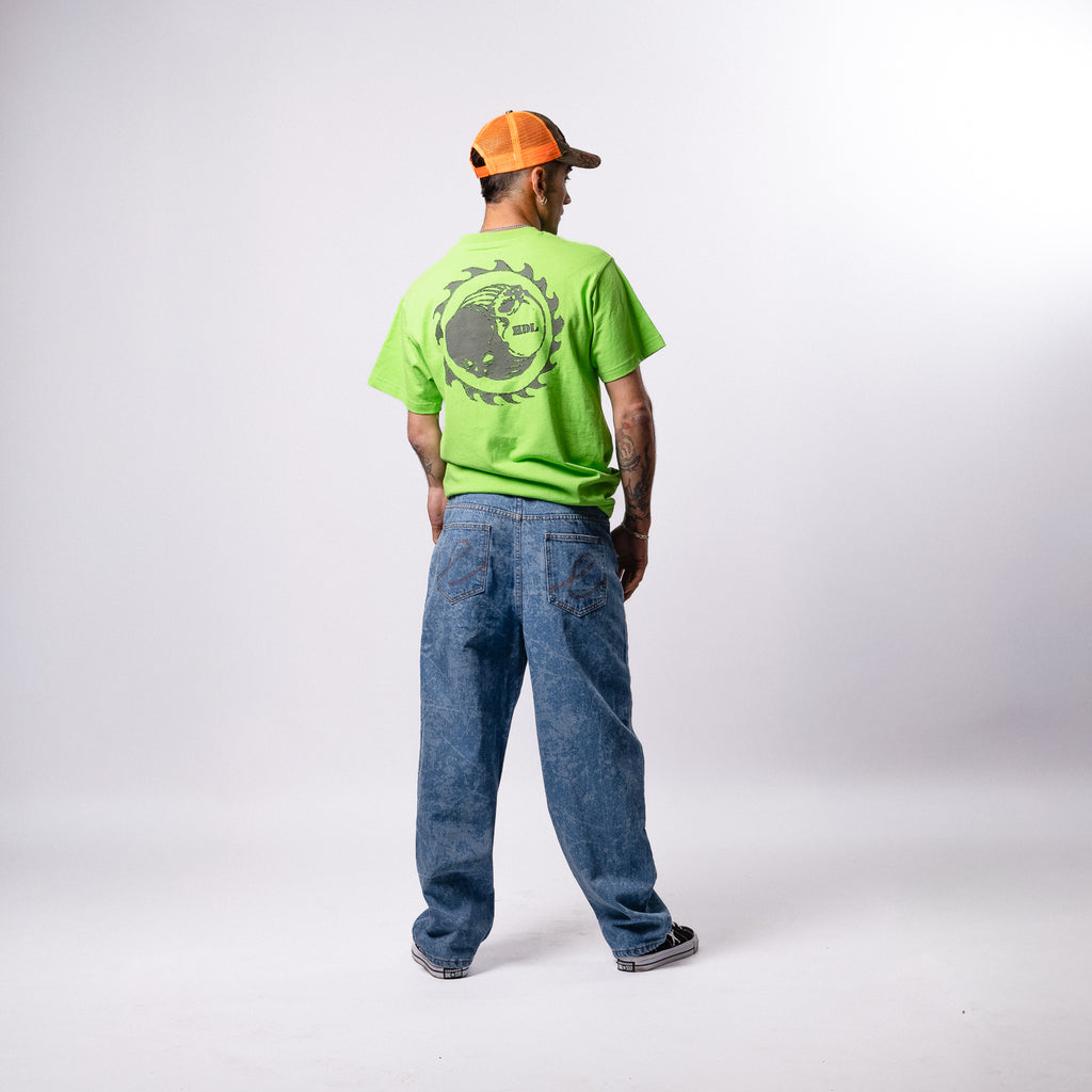 THUNDERDOME POCKET TEE - LIME GREEN