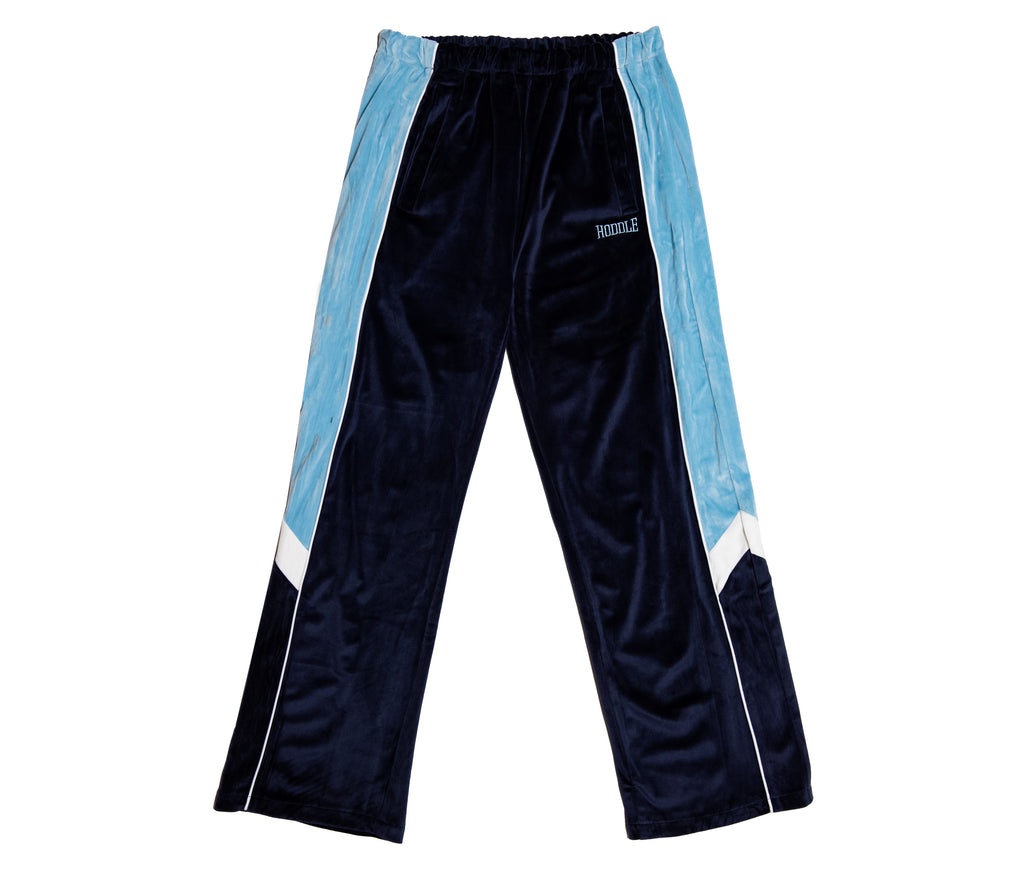 VELOUR TRACK PANTS BLUE / NAVY