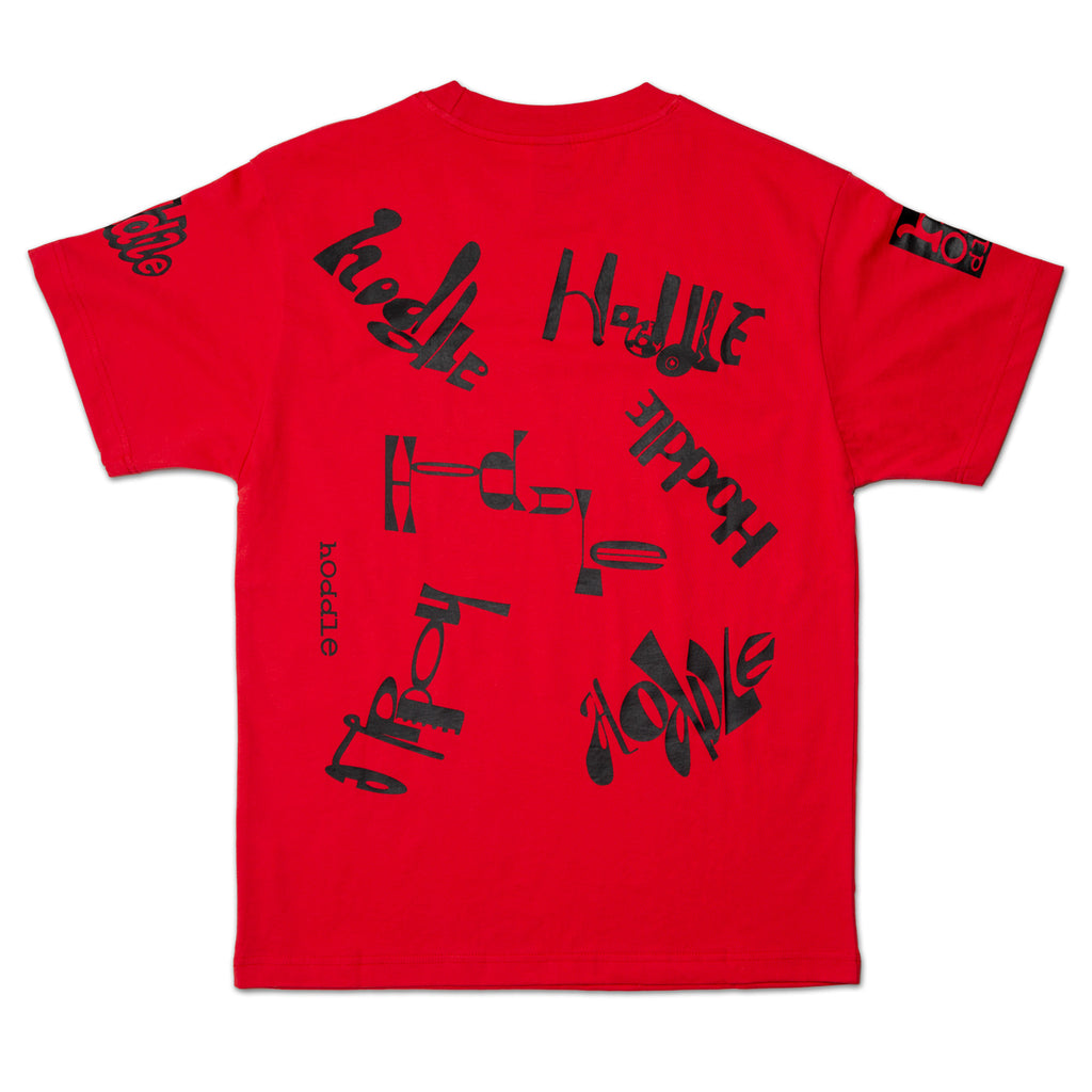 SCATTERED LOGO TEE RED