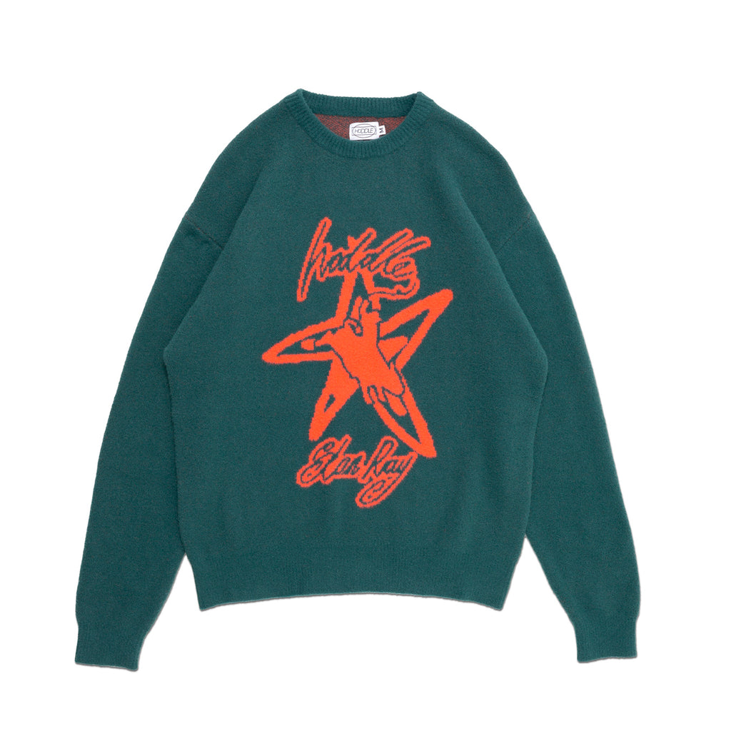 HODDLE X STAN RAY - LONE RIDER - SWEATER GREEN AND RED